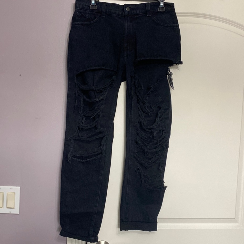 Fashion nova extremely ripped jeans